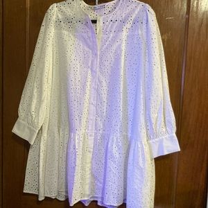 Eyelet white dress